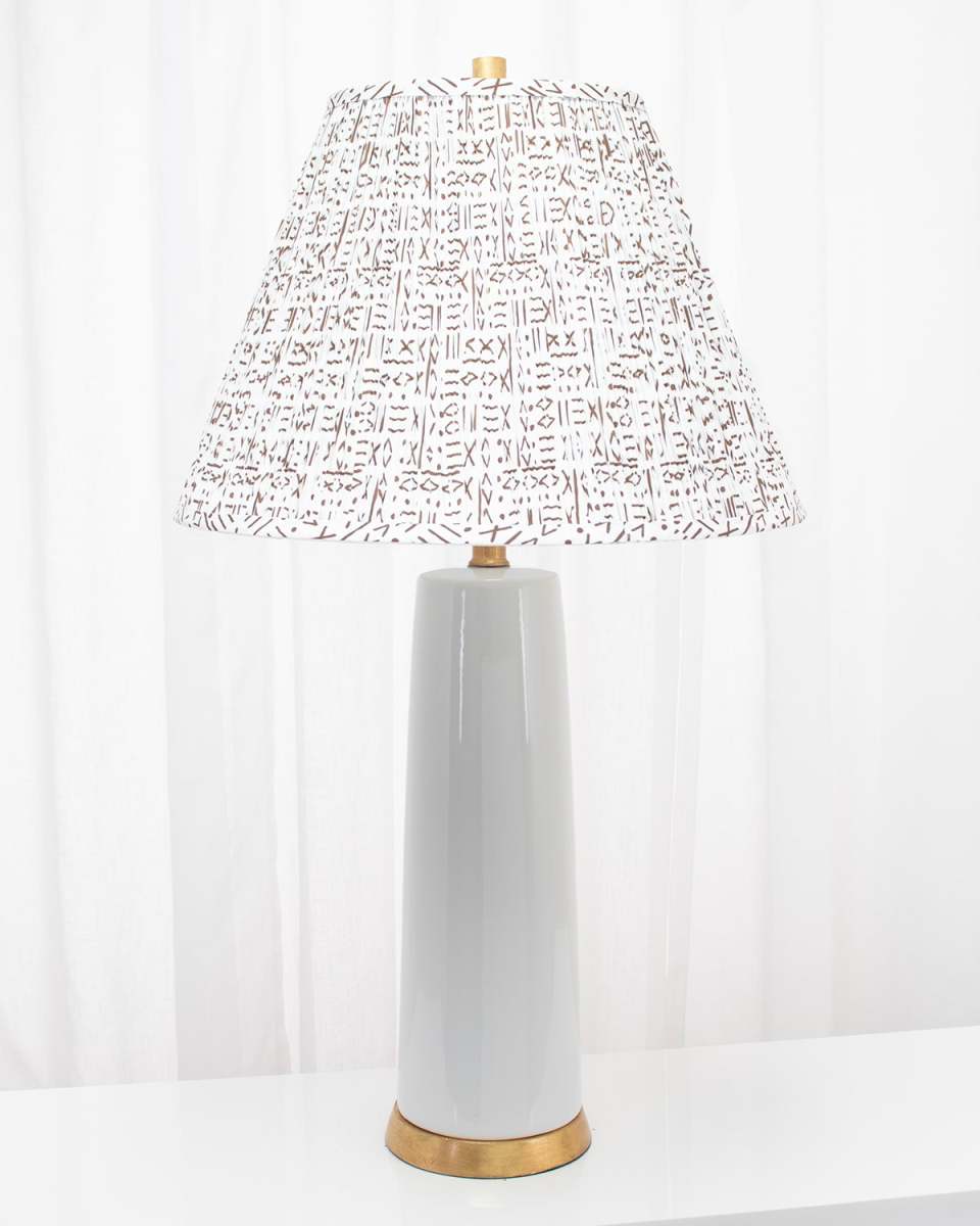 Tansey Ceramic Lamp With a Pleated Shade